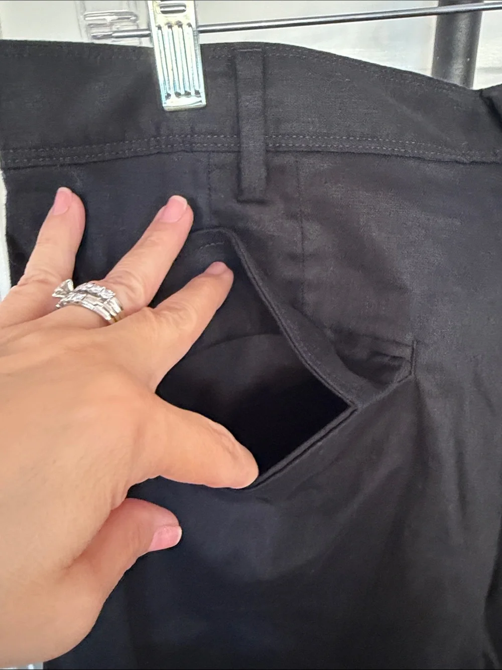 Banana Republic Black Wide-Leg Chinos